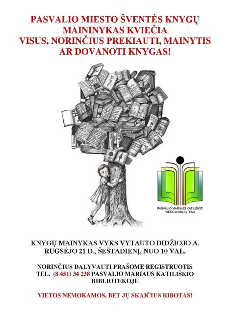 Kviečia Miesto šventės Knygų maininykas