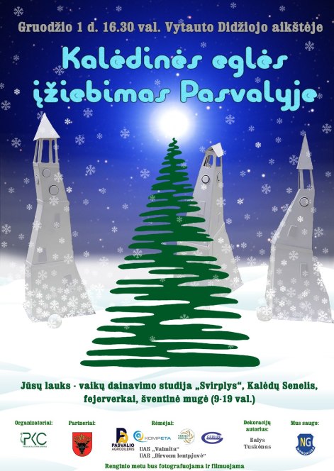 Pasvalio miesto eglutės įžiebimas