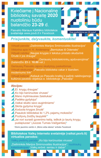 Nacionalinė bibliotekų savaitė 2020 ateina pas Jus!