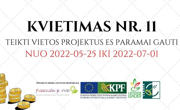 Pasvalio rajono vietos veiklos grupė kviečia teikti vietos projektų paraiškas
