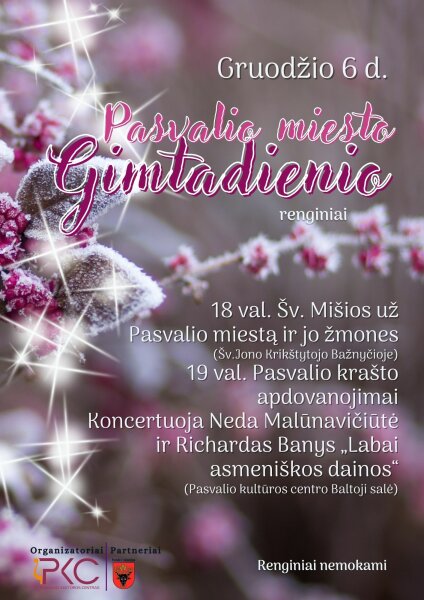 Pasvalio miesto gimtadienio renginiai