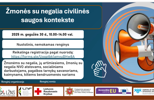 Nuotolinis renginys „Žmonės su negalia civilinės saugos kontekste“