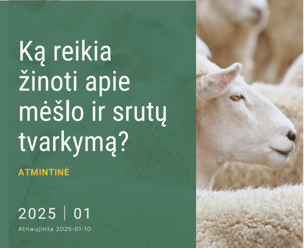 Atmintinė „Ką reikia žinoti apie mėšlo ir srutų tvarkymą?“