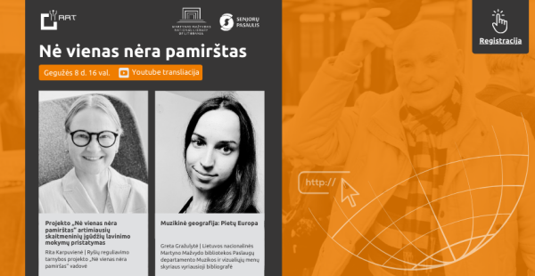 Projektas „Nė vienas nėra pamirštas“  ir vėl Jus kviečia į nuotolinę paskaitą!