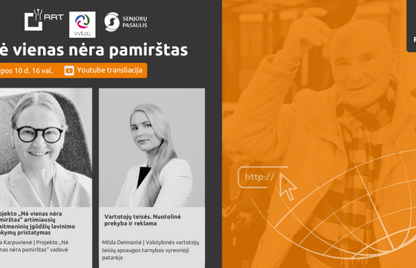 „Nė vienas nėra pamirštas“  primena Jums apie nuotolinę paskaitą
