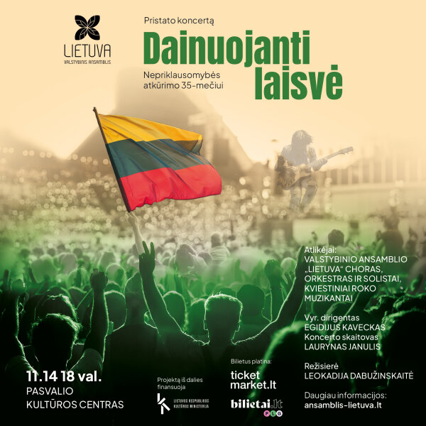 Valstybinis ansamblis „Lietuva“ atvyksta į Pasvalio kultūros centrą