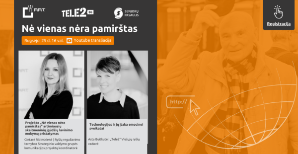 Projektas „Nė vienas nėra pamirštas“ ir vėl Jus kviečia į nuotolinę paskaitą!