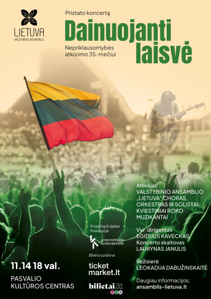 Ansamblis „Lietuva“ pristato naują koncertinę programą „Dainuojanti laisvė“ Pasvalyje