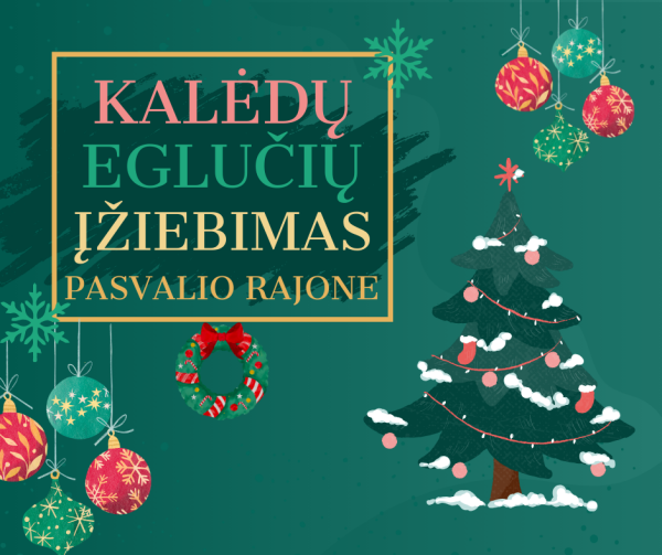 Kalėdų eglučių įžiebimas Pasvalio rajone