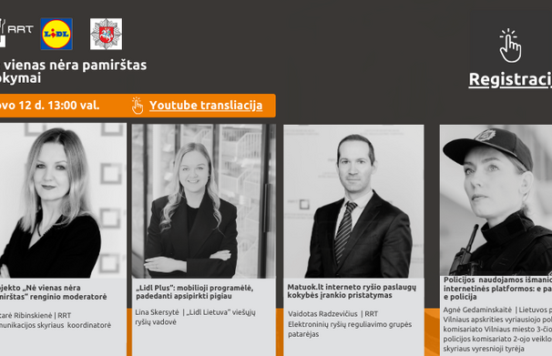 Projektas „Nė vienas nėra pamirštas“ Jus kviečia klausytis skaitmeninius įgūdžius lavinančių...