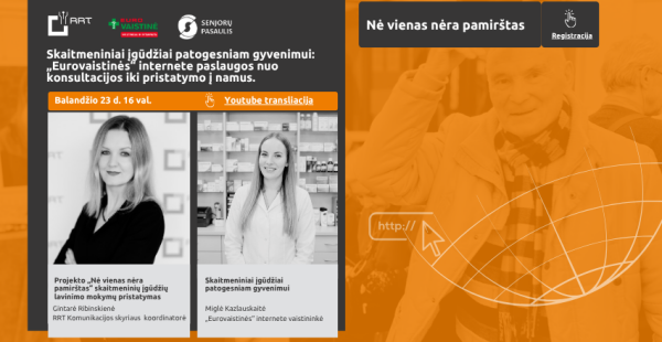 Ryšių reguliavimo tarnybos projektas „Nė vienas nėra pamirštas“  ir vėl Jus kviečia į nuotolinę...