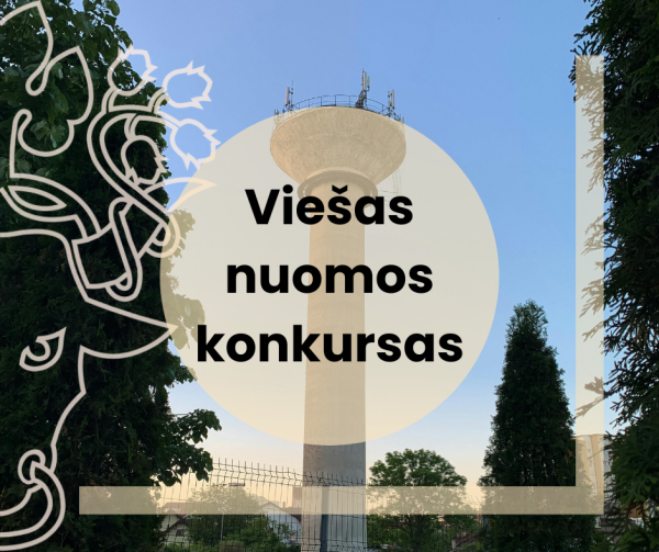Vandens bokšto viešas nuomos konkursas