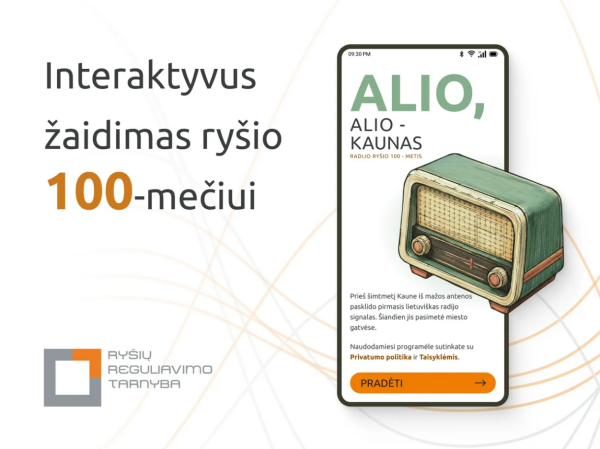 Nemokamas skaitmeninis orientacinis žaidimas „Ryšio 100-metis“