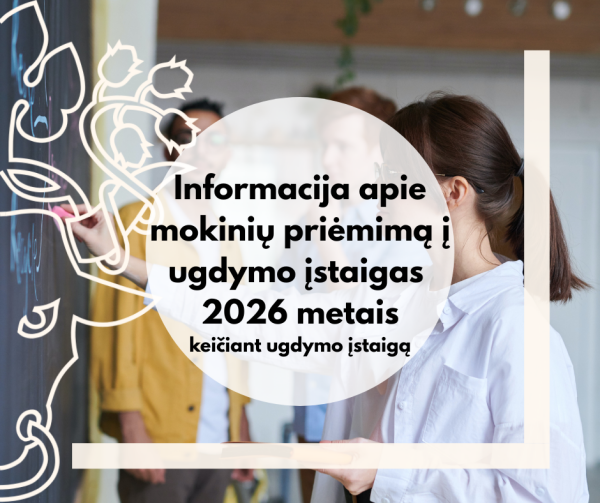 Priėmimas į devintą klasę, keičiant ugdymo įstaigą