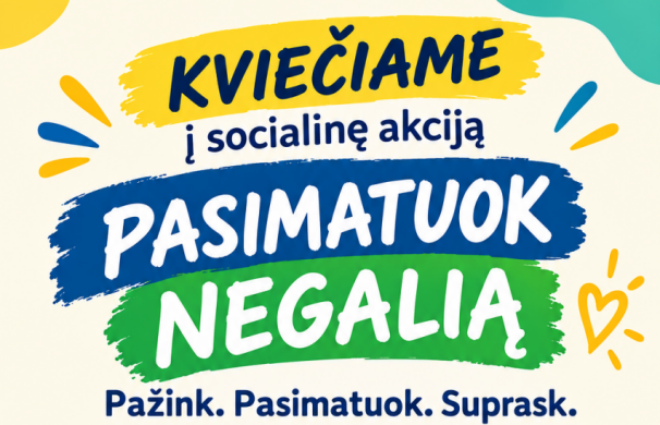 Pasimatuok negalią – pažink, patirk, suprask