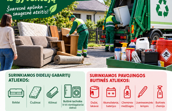 Pasvalio rajone iš gyventojų bus surenkamos stambiagabaritės atliekos
