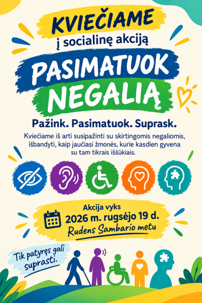 Pasimatuok negalią – pažink, patirk, suprask