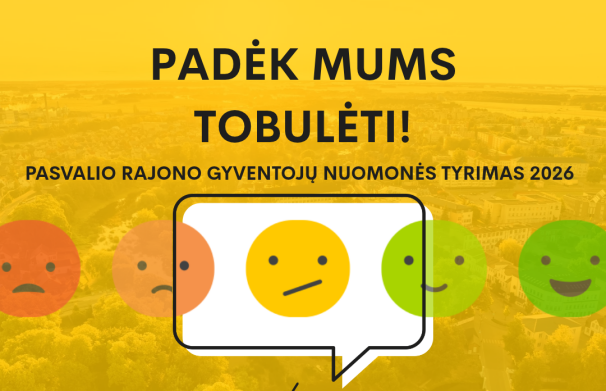 Kviečiame Pasvalio rajono gyventojus dalyvauti gyventojų nuomonės tyrime