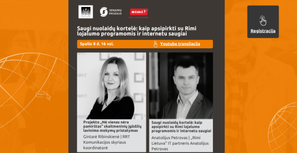 Projektas „Nė vienas nėra pamirštas“ kviečia į nemokamą nuotolinę paskaitą!