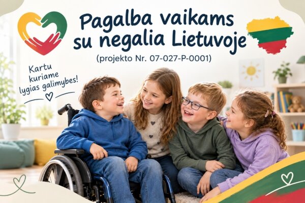 Kviečiame šeimas dalyvauti projekte „Pagalba vaikams su negalia Lietuvoje“