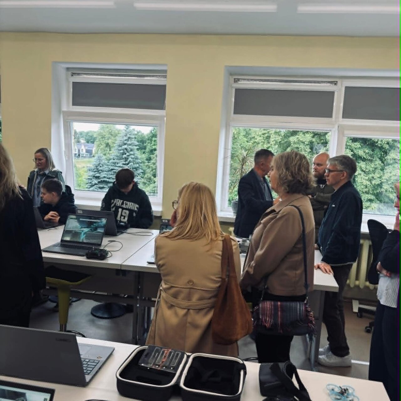 Vizito dronų klasėje akimirka